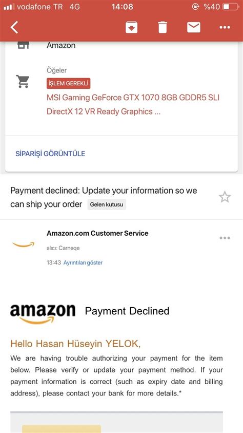 Amazon ödeme sorunu